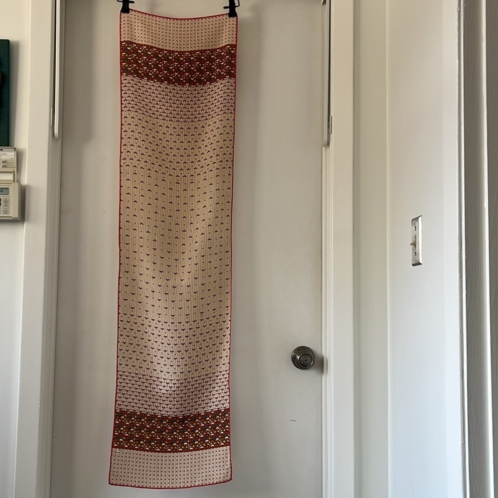 Vintage Echo Flower Long Silk Scarf - Picture 8 of 11